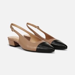 Naturalizer Aliz Banks Slingback Pumps – Tan & Black Leather | Size 7M